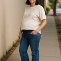 NWT ~ LIZ LANGE MATERNITY Wide Stretchy Waist Band Denim Blue Jeans ~ Women's 4