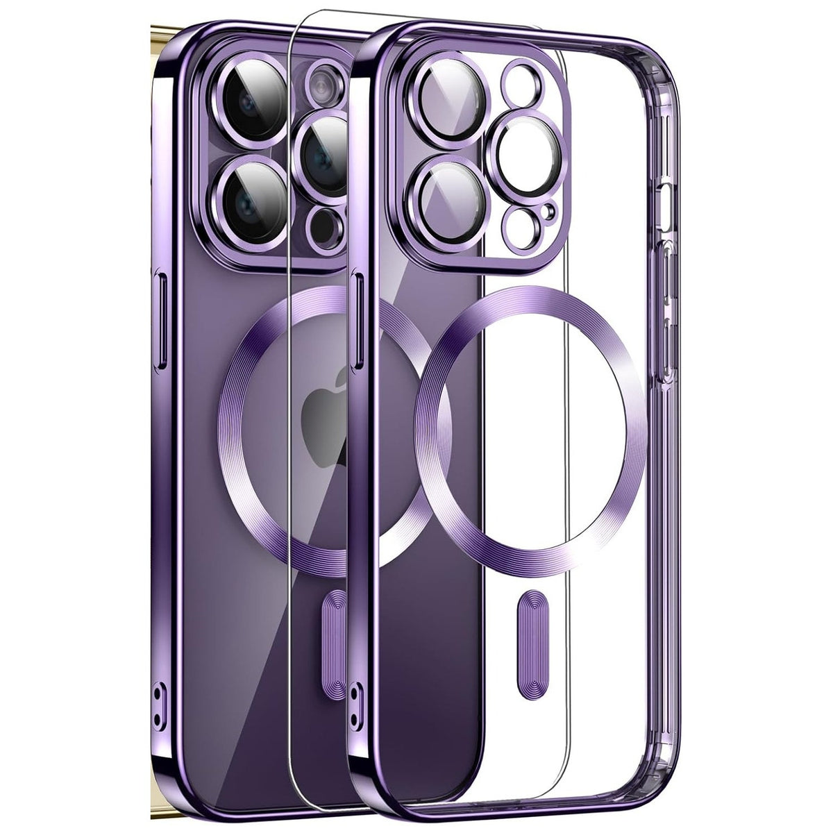NWT ~ Clear Purple Magnetic iPhone 14 Pro Max Silicone Cover Slim Thin Case