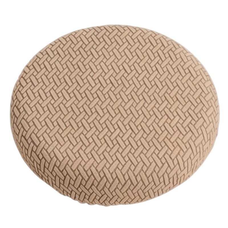 BRAND NEW ~ Set/4 Tan Round Barstool Stool Chair Covers with Elastic Fits 12-14"