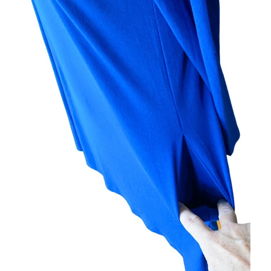 NWT ~ ZENANA PREMIUM Bright Royal Blue Carrigan Keyhole Pockets Tunic Dress ~ M