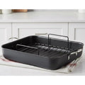 BRAND NEW ~ T-Fal Black Simply Cook 13"x16" Nonstick Roaster & Removeable Rack