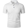 NWT ~ Men's WHITE Waffle Textured Breathable Quick Dry Silky Polo Shirt ~ XXL