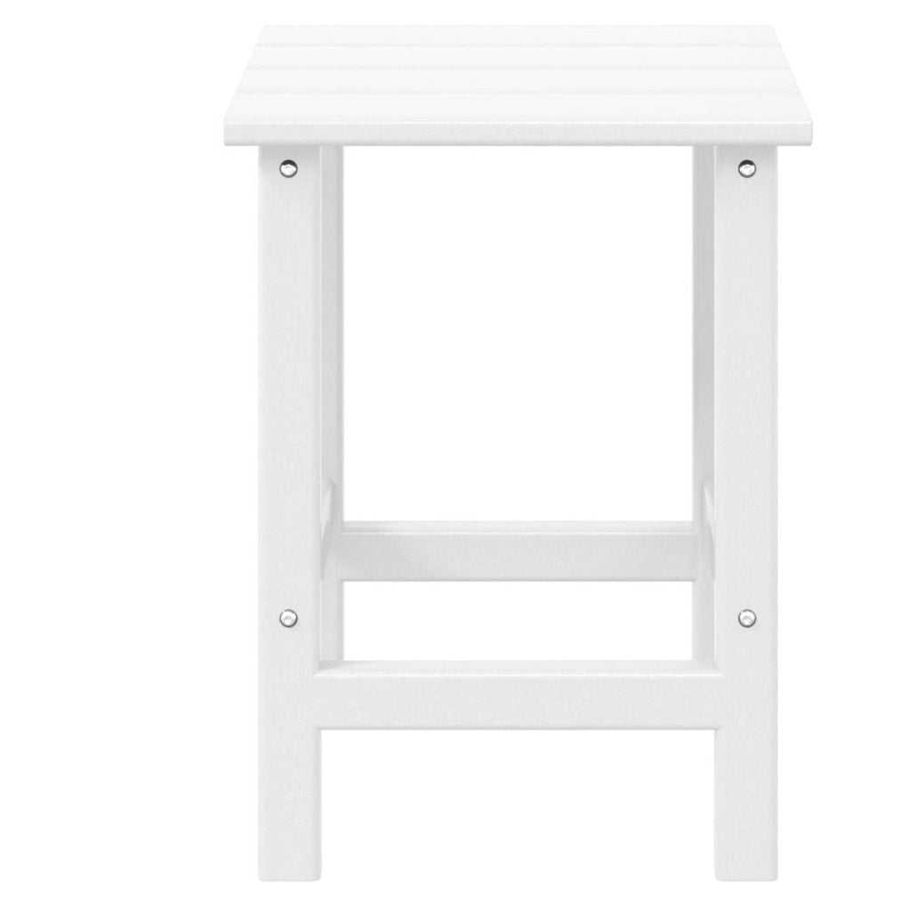 BRAND NEW ~ White Outdoor All Weather Poly Lumber Adirondack Square End Table