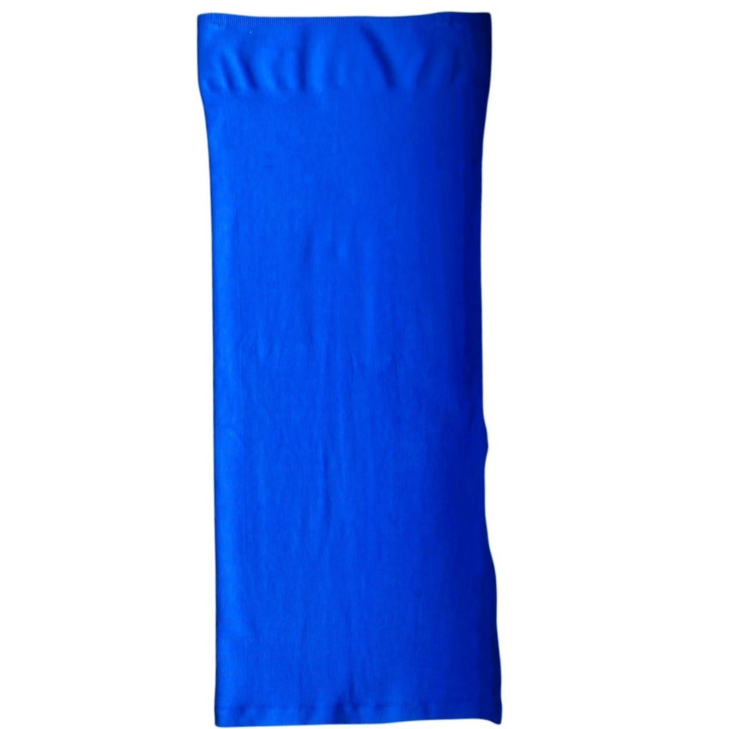 NWT ~ Sexy FABLETICS Bright Blue Long Body Hugging Activewear Slit Skirt MEDIUM
