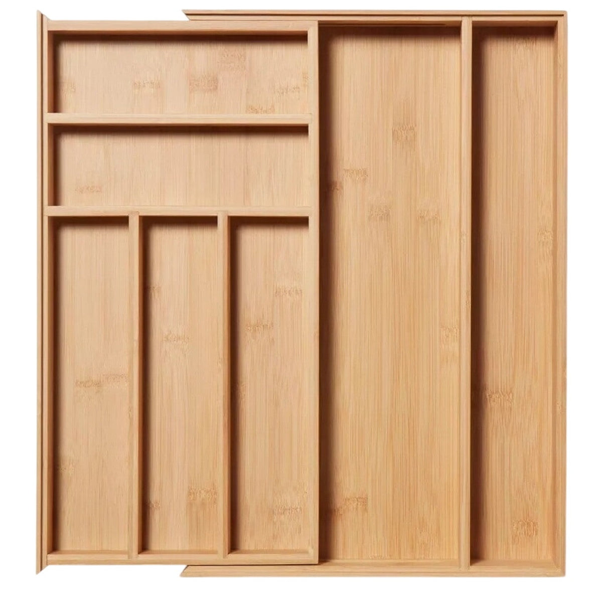 BRAND NEW ~ Brightroom™ Natural Bamboo 7 Compartment Drawer Expandable Organizer