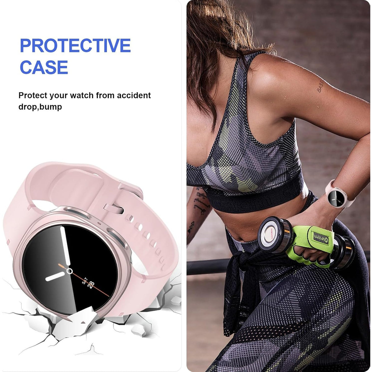 BRAND NEW ~ Samsung Galaxy Watch 40mm Hard PC Bumper Covers & Tempered Glass
