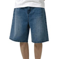 NWT ~ Men's Dark Blue Baggy Loose Fit Wide Leg Y2K Casual Denim Shorts ~ 36