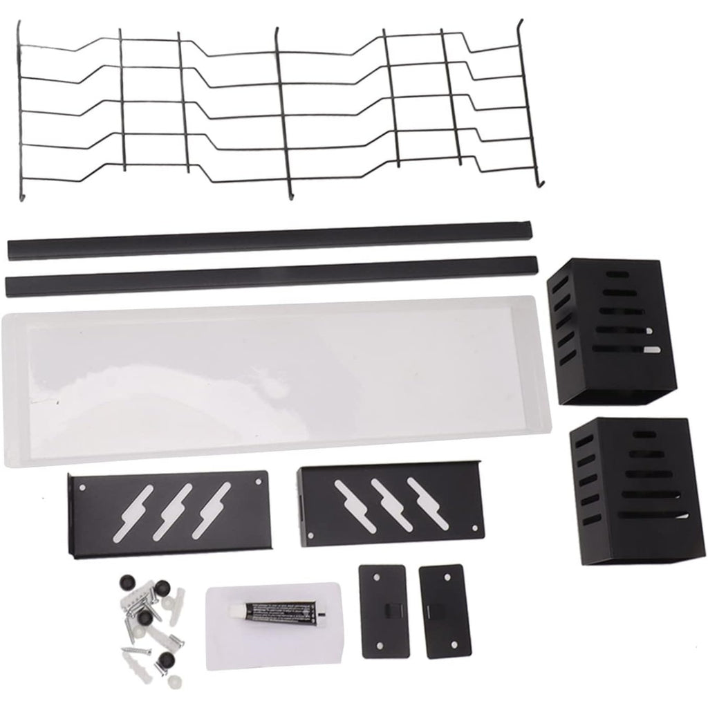 BRAND NEW ~ Black Dish & Utensils Silverware Wall Mounted Sink Drainer & Tray