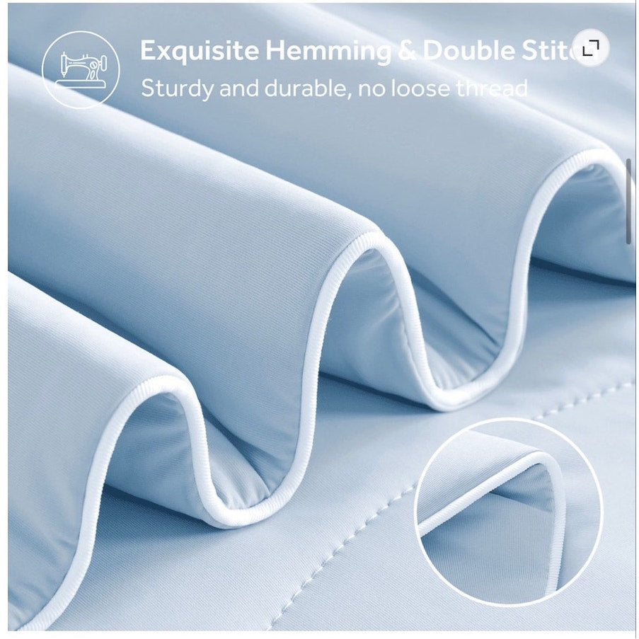 BRAND NEW ~ Blue QUEEN Size Cooling Double Sided Lightweight Blanket Comforter