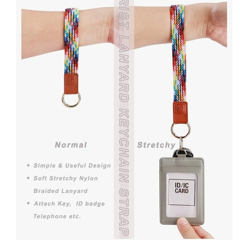 BRAND NEW ~ Set/6 Royal Blue Stretchy Wrist Key Chain Wristlets Lanyard Holder