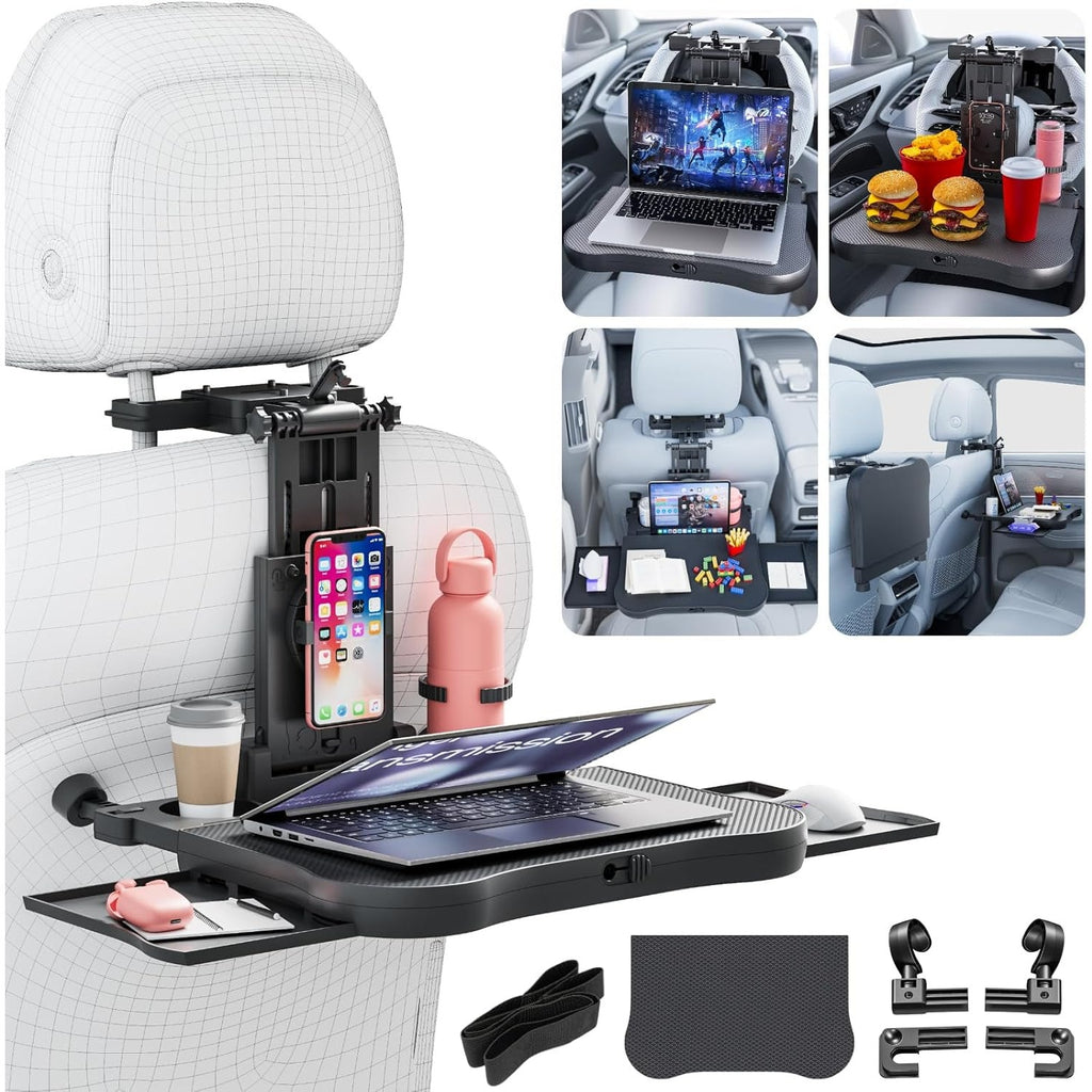 BRAND NEW ~ Large Car Desk Laptop Eating Food Activity Table Tray & Cupholder