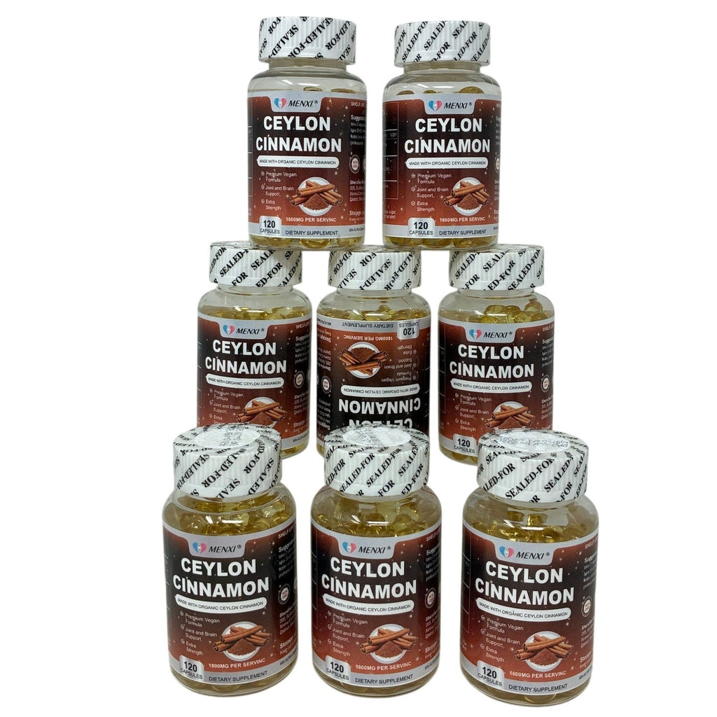 BRAND NEW ~ 8 Bottles Organic Ceylon Cinnamon 1800mg Antioxidant ~ 960 Capsules