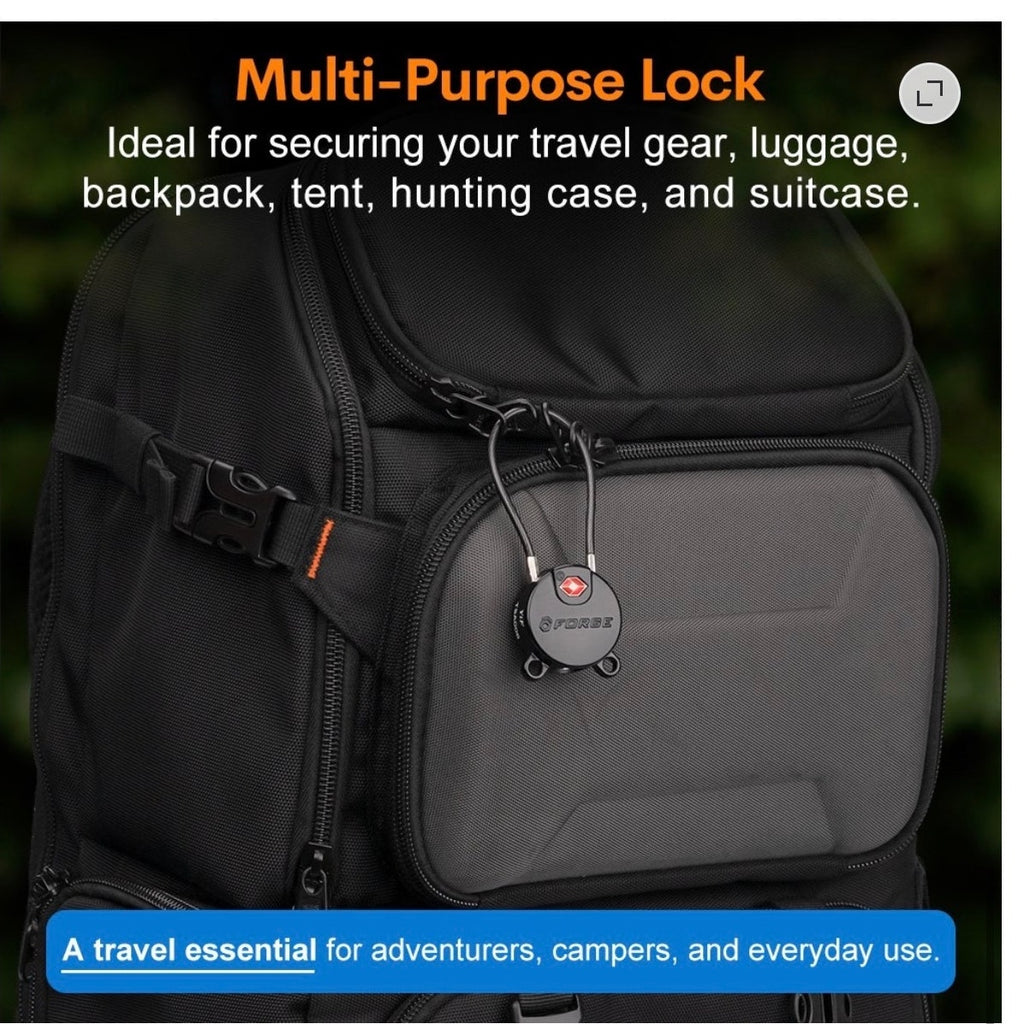 BRAND NEW ~ 4 Pack Black Forge TSA Approved Key Luggage Locks TSA006 Key