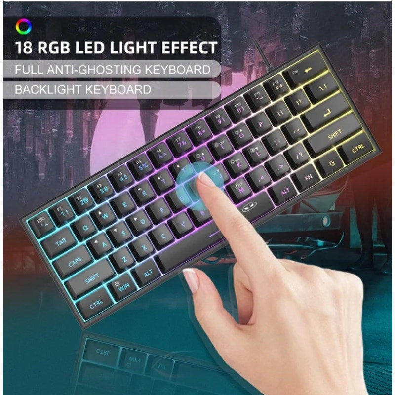 BRAND NEW ~ RGB Backlight Small Adjustable Gaming Keyboard 11.5" x 4.02" x 1.6"