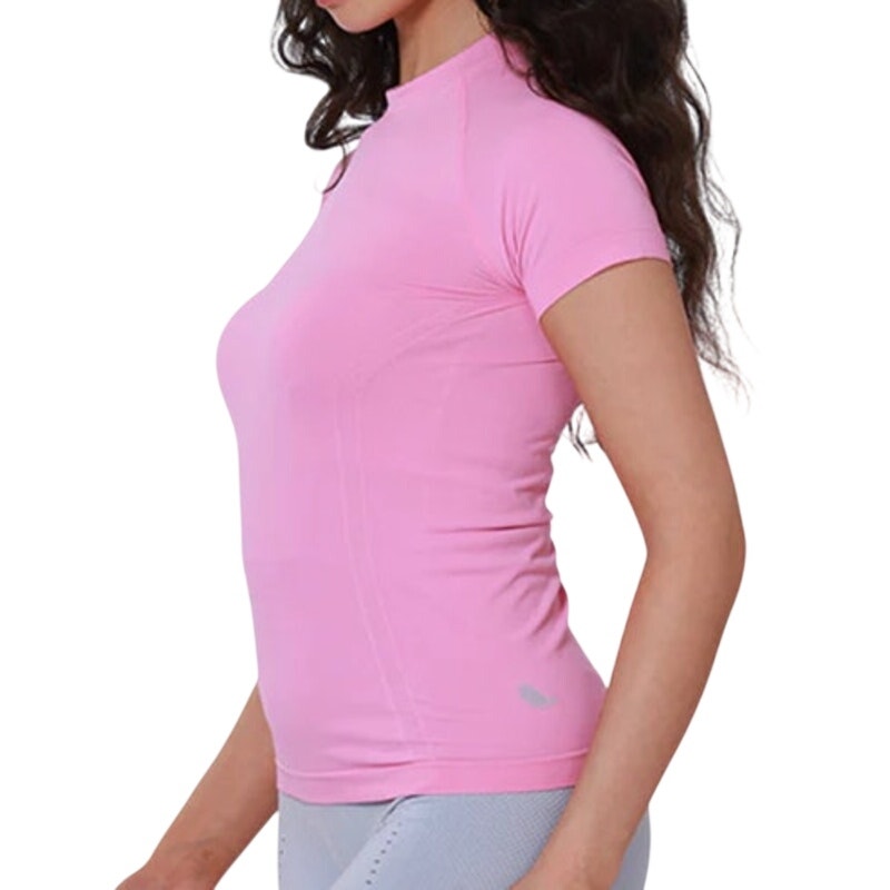 NWT ~ Set/3 Women's Quick Dry Seamless Short Sleeve Workout Shirts ~ Size MEDIUM