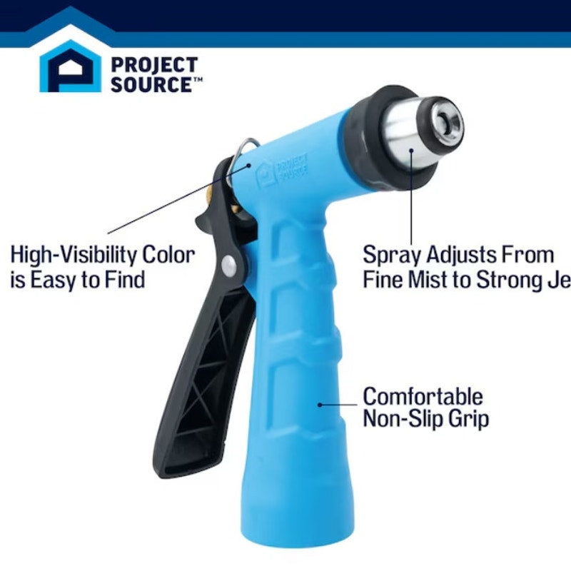 BRAND NEW ~ Bright Blue Project Source Melnor 2 Pattern Rear Trigger Hose Nozzle