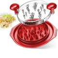 BRAND NEW ~ Modern Farmhouse Kitchen Red Chicken Shredder & Clear Cover 9.8x9.8"