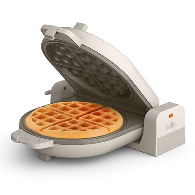 BRAND NEW ~ Bella Flip-n-Store Ceramic Nonstick Belgian Waffle Maker in Oatmilk