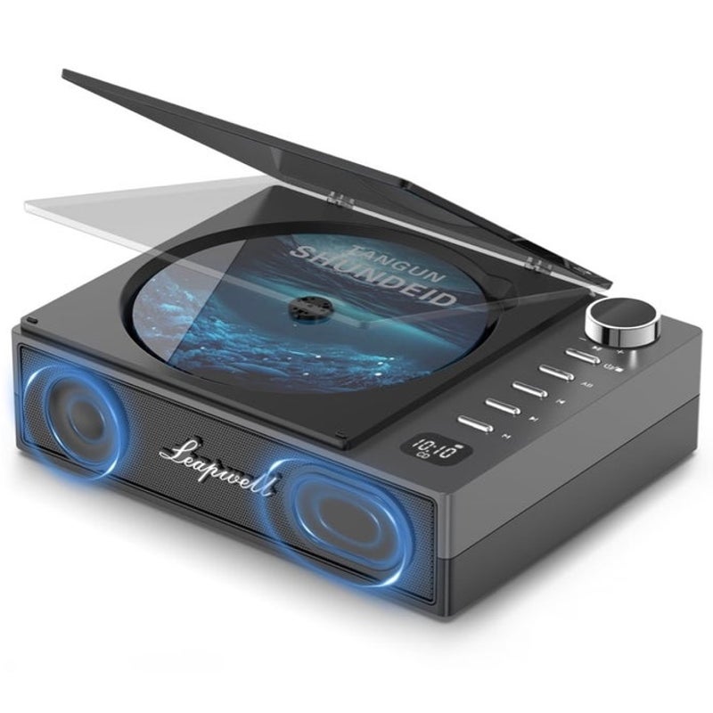 BRAND NEW ~ Black Rechargeable Portable Bluetooth USB CD Player & Speakers