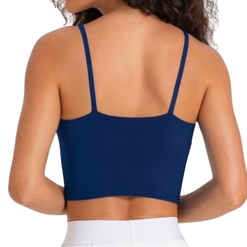 NWT ~ Navy Blue Padded Sports Bra Workout Running Shirts Yoga Cami Tank Top ~ S