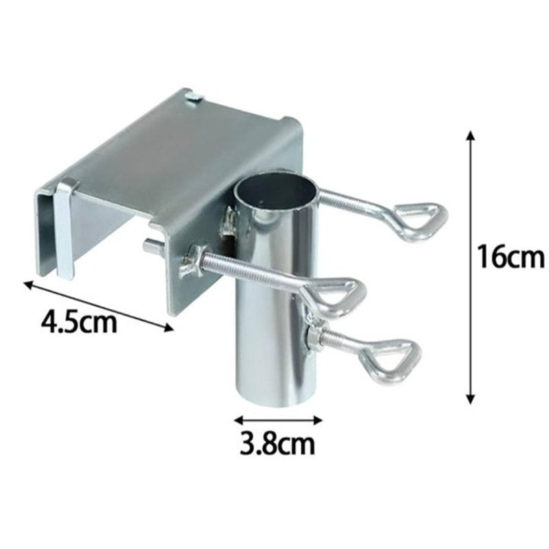 BRAND NEW ~ Patio Sun Umbrella Stank Clip Adjustable Balcony Deck Holder White Hook