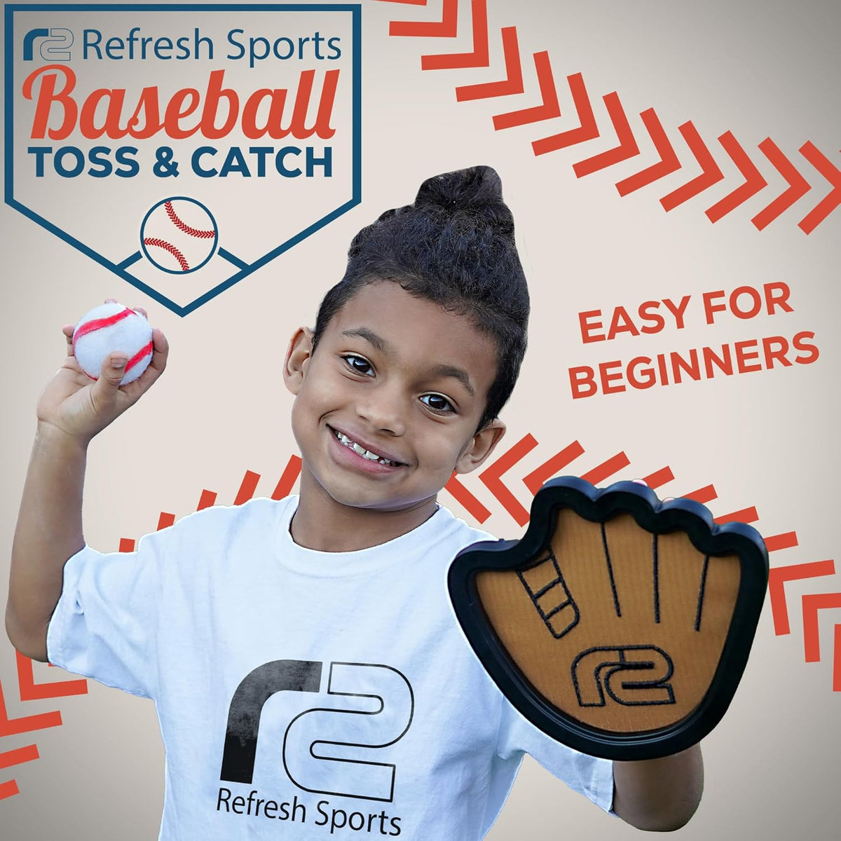 BRAND NEW ~ Toss and Catch Ball Game Set Beginner Baseball Training Gloves