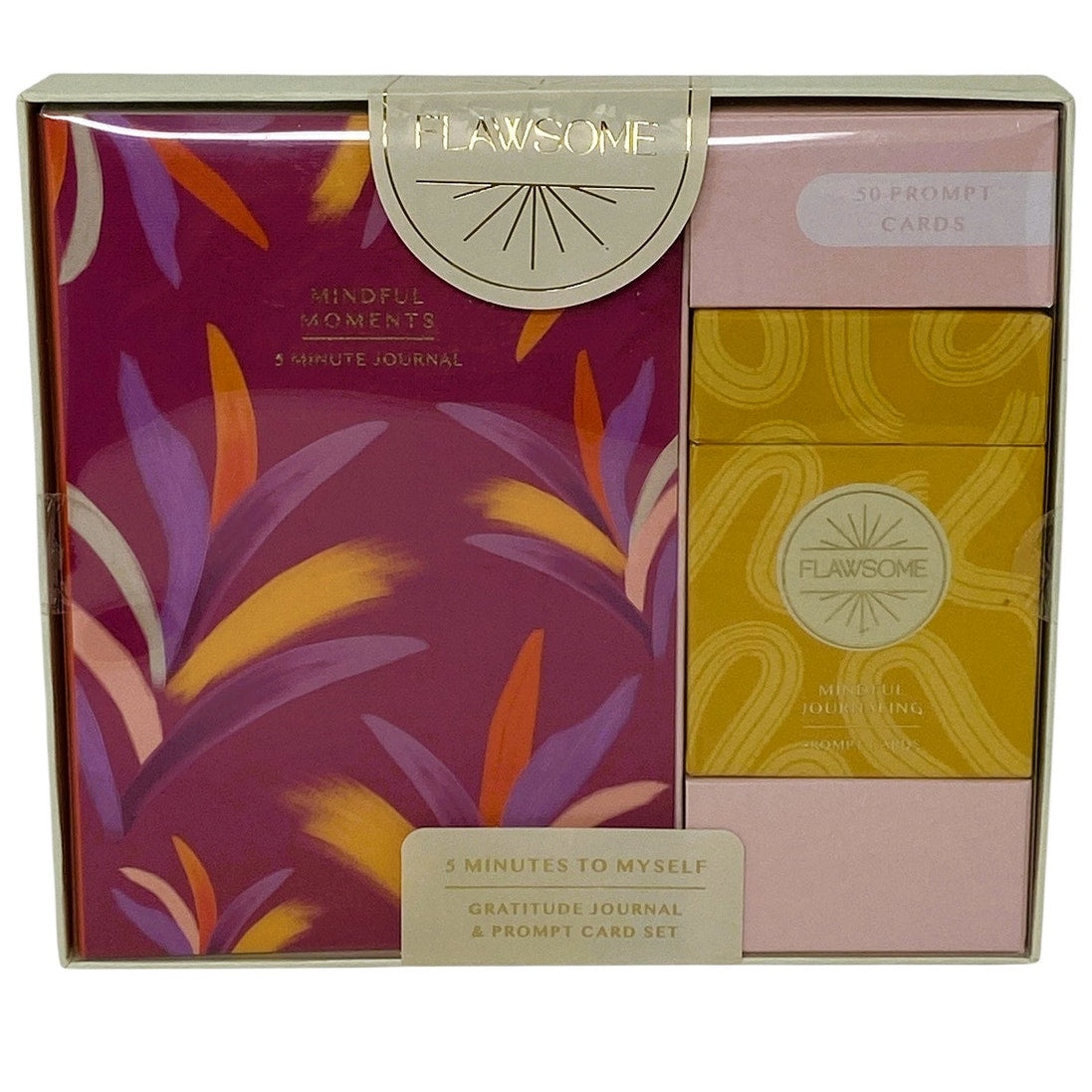 NWT ~ 5 Minutes To Myself Gratitude Mindfulness Journal & Prompt Card Set