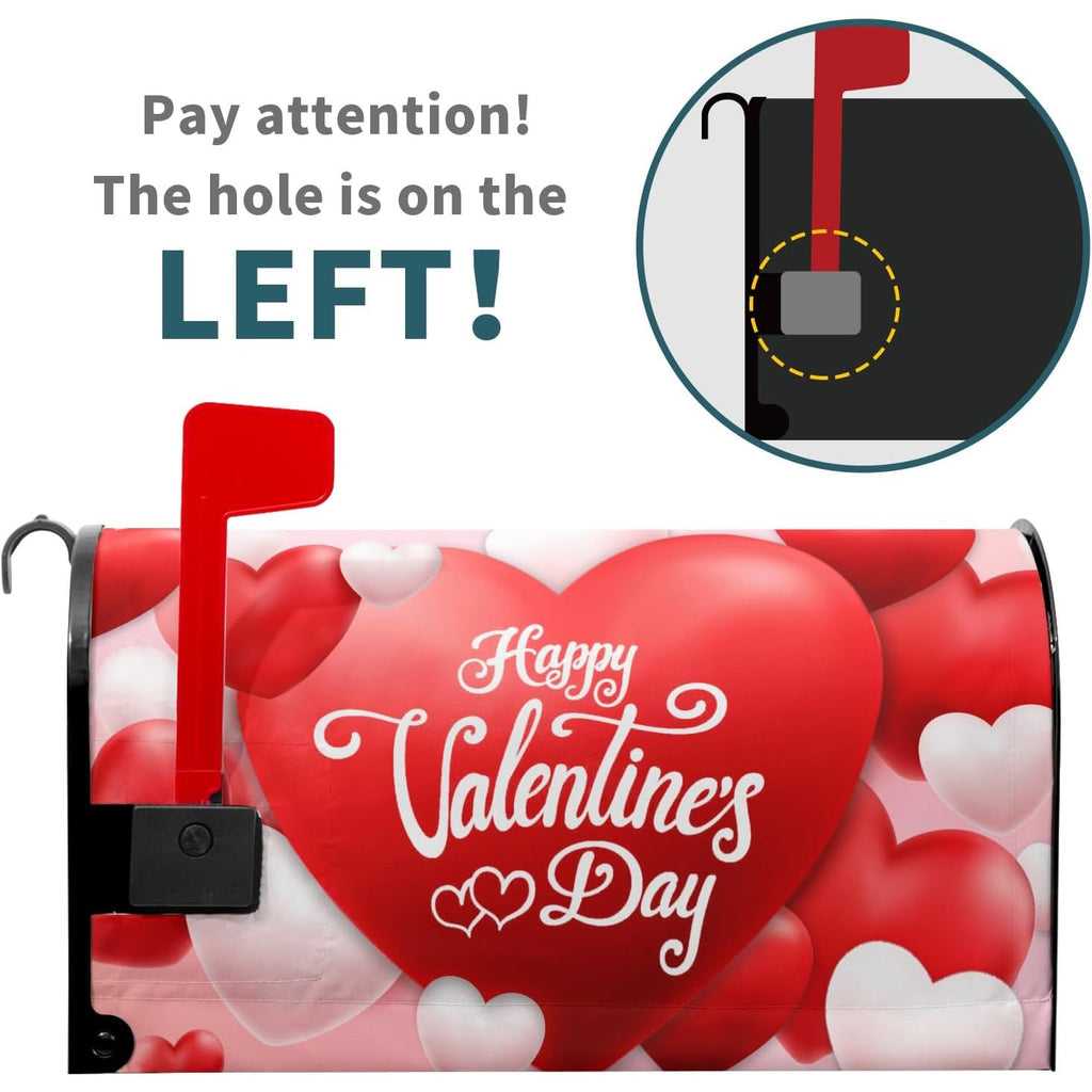 NWT ~ Happy Valentine's Day Magnetic Mailbox Cover ~ Red & Pink Love Hearts