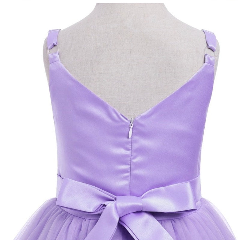 NWT ~ Lavender Purple Tulle Princess Pageant Gown Flower Girl Dress ~ Girls 9 yr