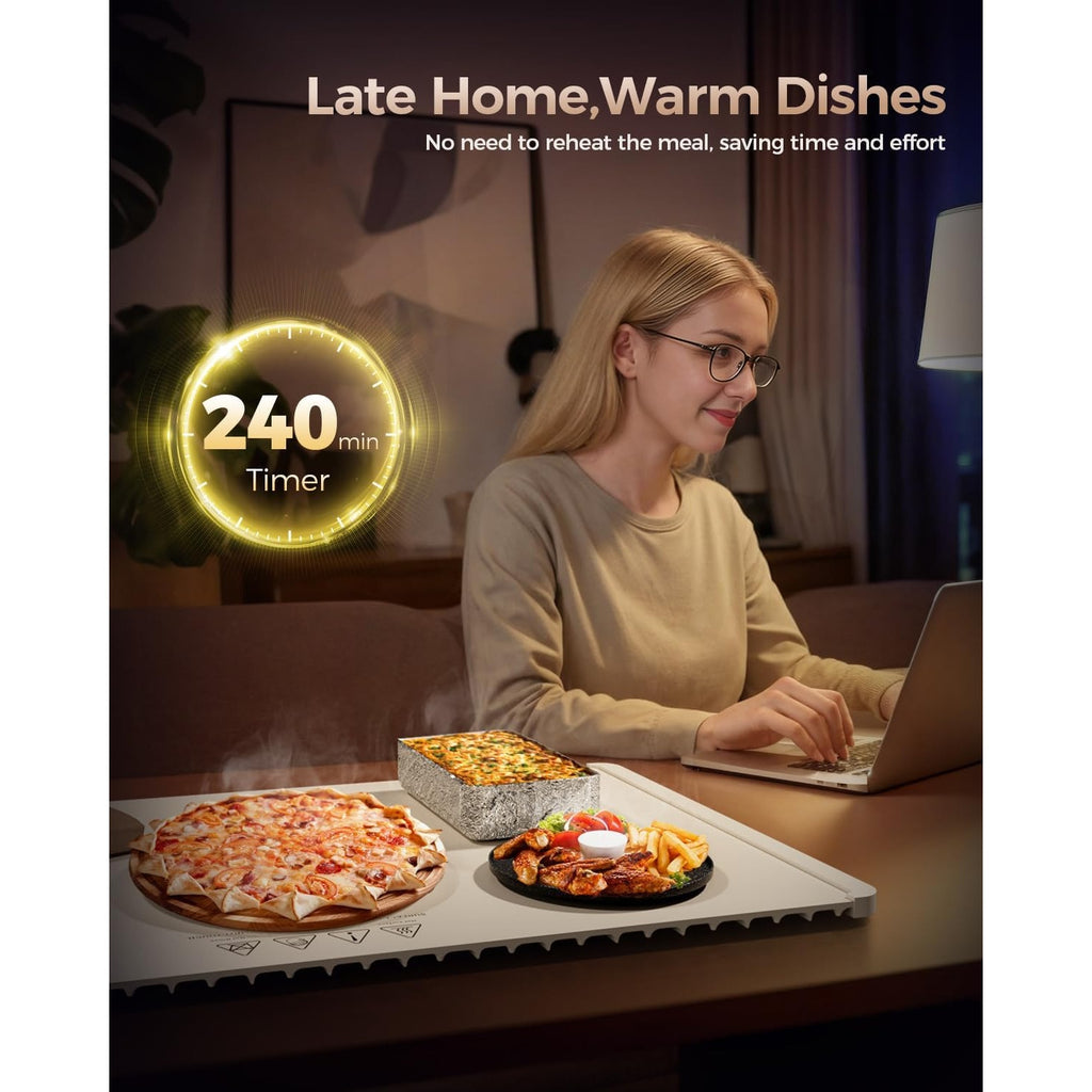 NWT ~ Portable Kitchen Electric Food Warming Mat Tray ~ Buffet Party Daily Use