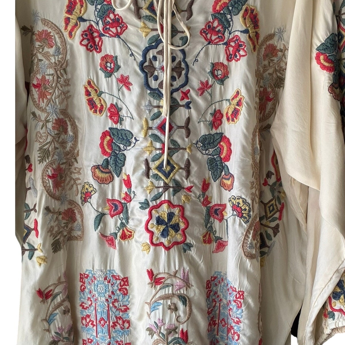 NWT ~ JOHNNY WAS Akira Embroidered Boho Biya Bohemian Blouse ~ Plus Size XXL