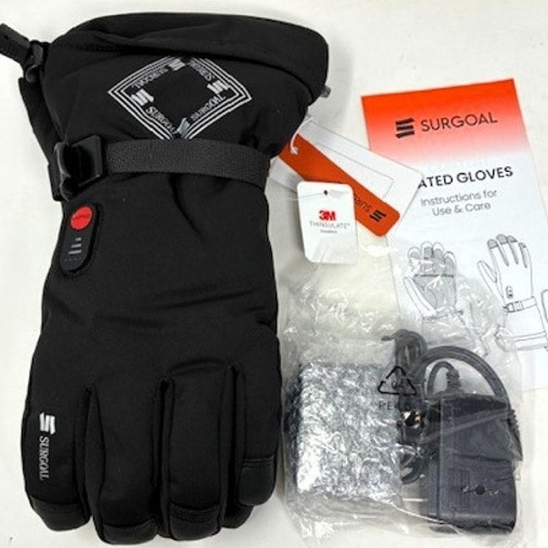 BRAND NEW ~ Black Rechargeable Heated Winter Gloves ~ Size L ~ 3 M Thinsulate