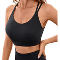 NWT ~ Women's Black High Support Yoga Criss Cross Back Sports Bra ~ Size LARGE