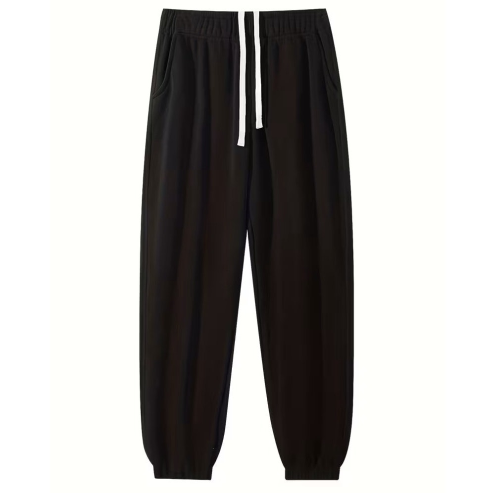 NWT ~ Black Activewear Joggers Sweatpants Drawstring & Pockets ~ Women's LARGE