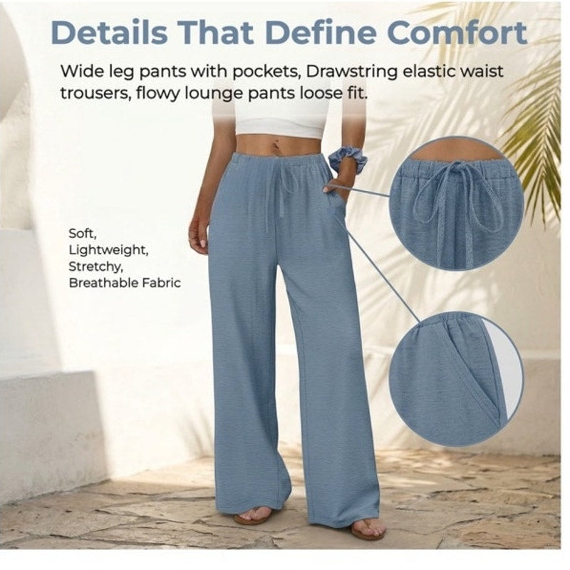 NWT ~ Women's Apricot Wide Leg Flowy Palazzo Pants & Pockets ~ Plus Size XXL