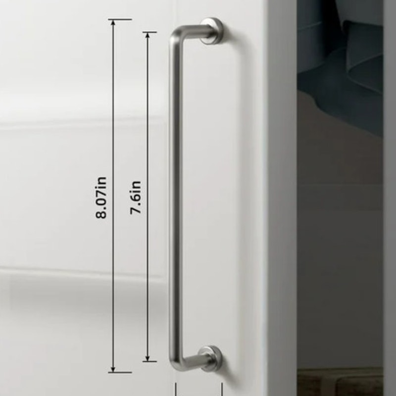 NWT ~ Set/ 12 Brushed Nickel 7 9/16" Hole Center Cabinet Handles Drawer Pulls