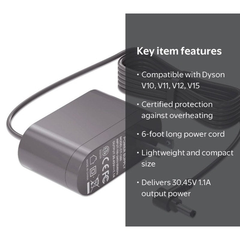 BRAND NEW ~ 30.45V Replacement Charger for Dyson Vacuum Power Supply 6ft