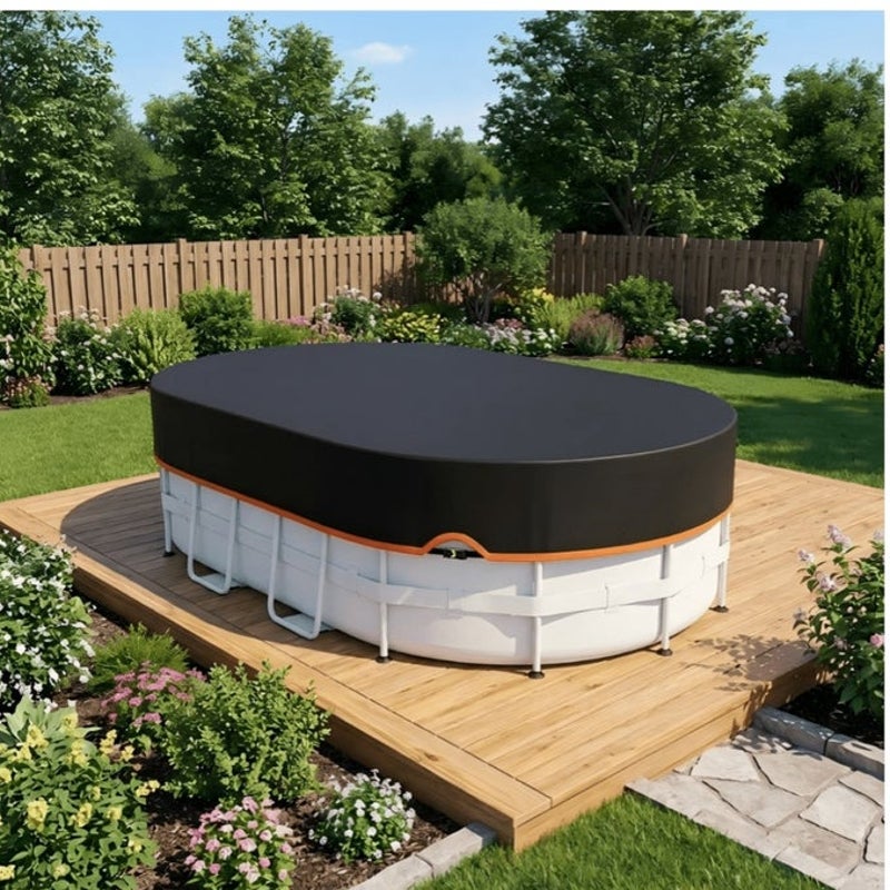 BRAND NEW ~ 12x20ft Waterproof & Dustproof Oval Above Ground Pool Cover & Winch