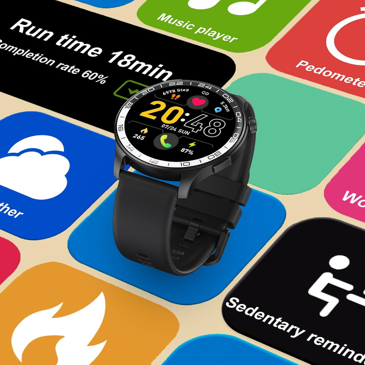 BRAND NEW ~ 40mm Touchscreen Smart Watch Phone & Fitness Tracker 110+ Sport Mode