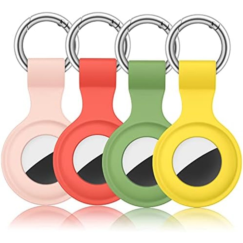BRAND NEW ~ 4 Pack Airtag Silicone Case Holders Apple Air Tag Anti-Lost Keychain