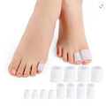 BRAND NEW ~ 12pack White Silicone Toe Sleeves Protectors Tube Pads ~ 3 Sizes