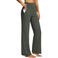 NWT ~ Olive Green Wide Flare Leg Yoga Pants & Pockets Activewear Leggings ~ XS