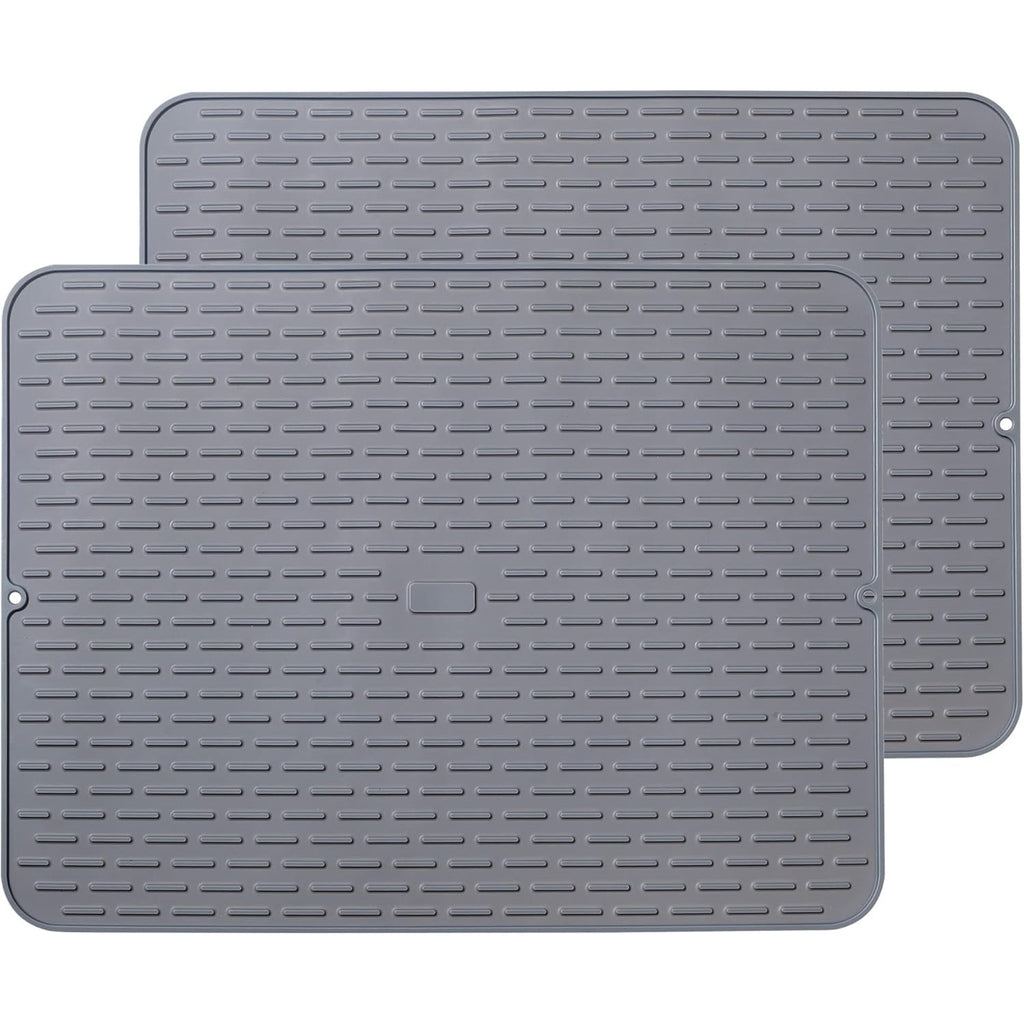 BRAND NEW ~ Set/ 2 Silicone Flexible Dish Drying Sink Mat  Extra Large 24" x 18"
