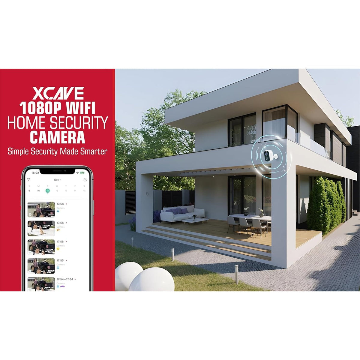 NWT ~ Home Security Wireless 1080P Outdoor WiFi Camera ~ Night Vision 2-Way Talk