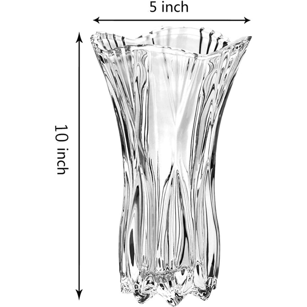 NWT ~ Set/ 6 Large Glass Phoenix Tail Flower Vases & Gift Boxes ~ 9.5" x 4.5"