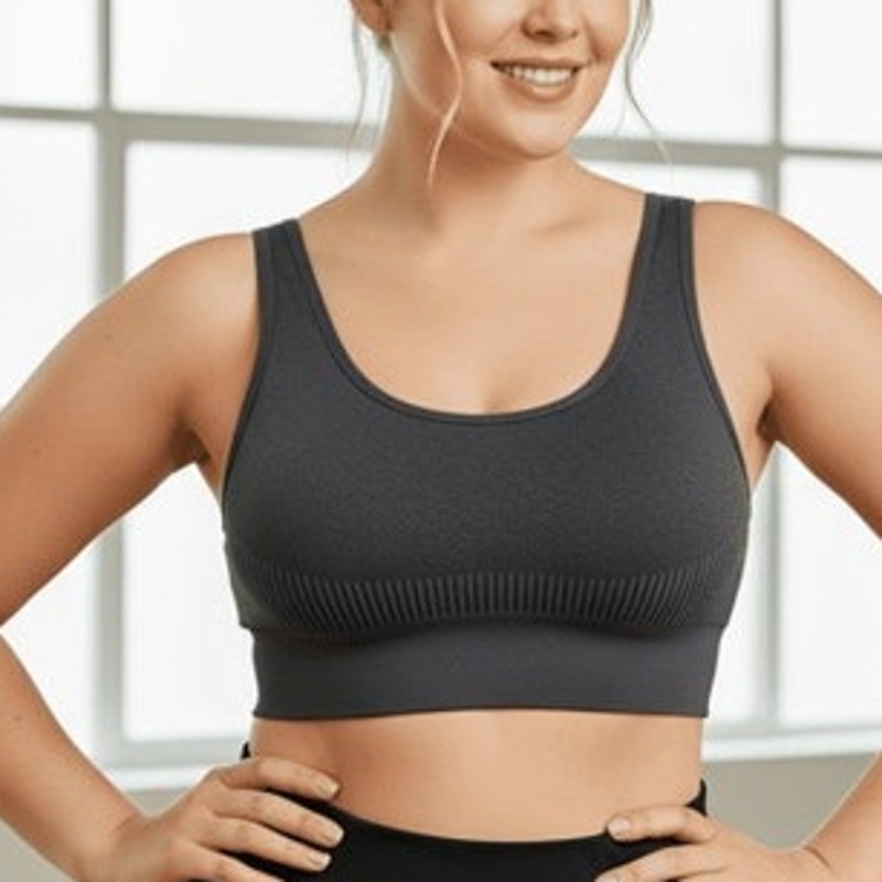 NWT ~ 2 Pack Plus Size High Support Wireless Seamless Padded Sports Bras ~ 2X