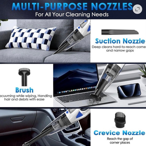 BRAND NEW Portable Rechargeable Handheld Cordless 28000PA Strong Suction Vacuum