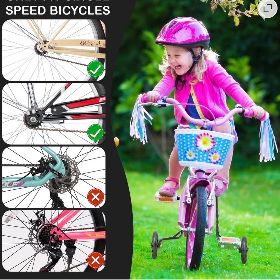 BRAND NEW ~ 1 Pair Flashing Training Wheels for 12-20" Bike ~ Bicycle Assist