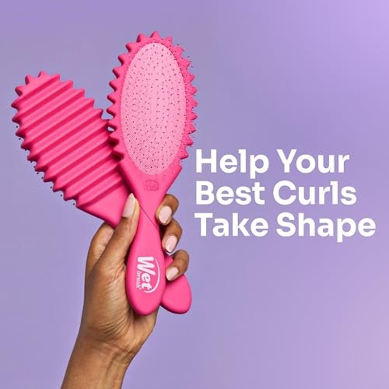 BRAND NEW ~ Pink Wet Brush Curl Shaper Detangler Detangle Curly Hair Frizz Free