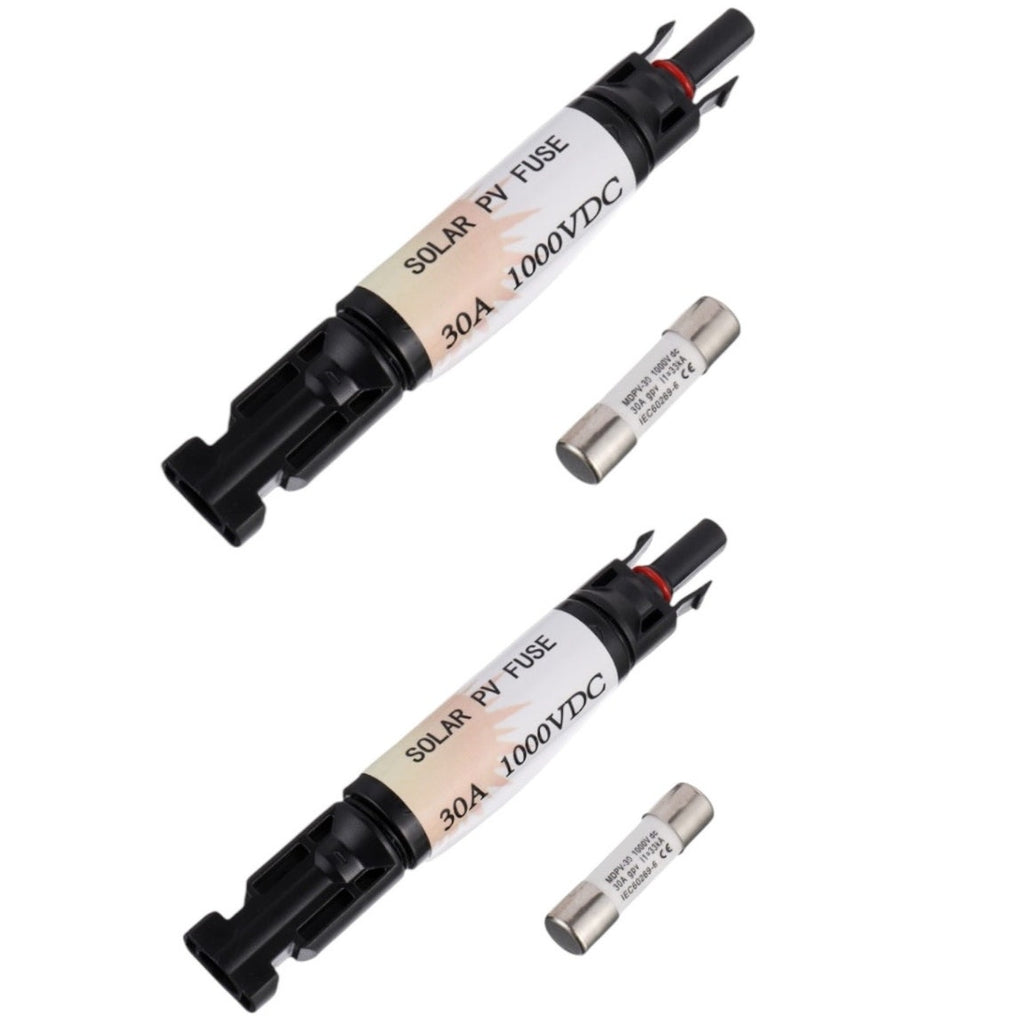 NWT ~ Set/ 2 ~ Fuse & 30A Solar Fuse Holder IP67 Waterproof Black